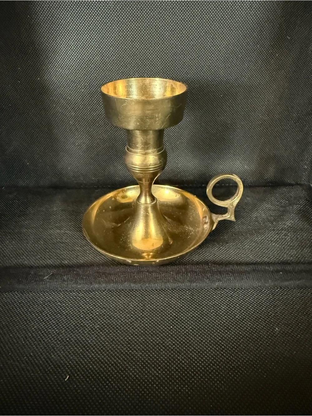 Brass Chamberstick Candlestick Holder taper finger loop OSK